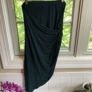 Emerald asymmetrical skirt